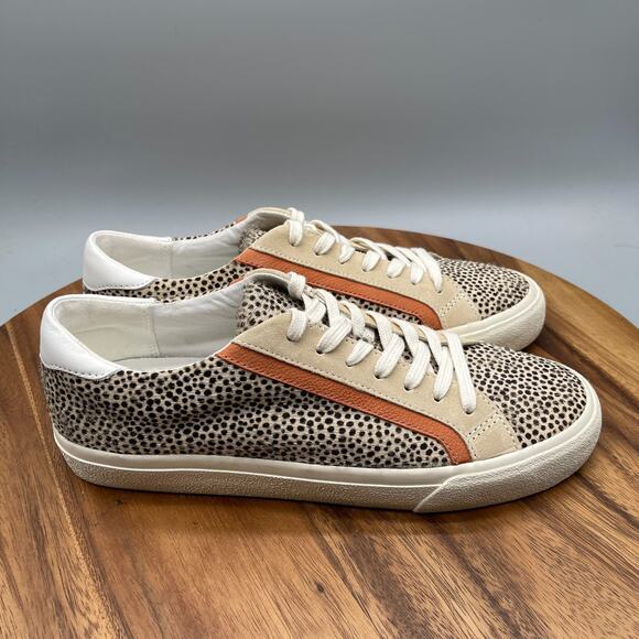 Madewell Sidewalk Shoes Womens 9 M Spotted Calf Hair Leopard Casual Sneakers - Picture 1 of 8